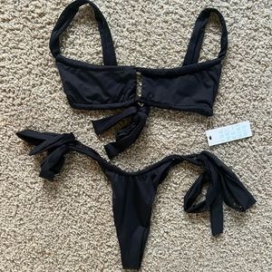 Frankie's Bikinis Black Willow Set